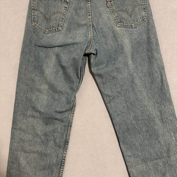 Levi's 550 Relaxed Fit Jeans Straight Leg Denim Stretch Blue Mens Size 36 x 30 - Picture 10 of 16